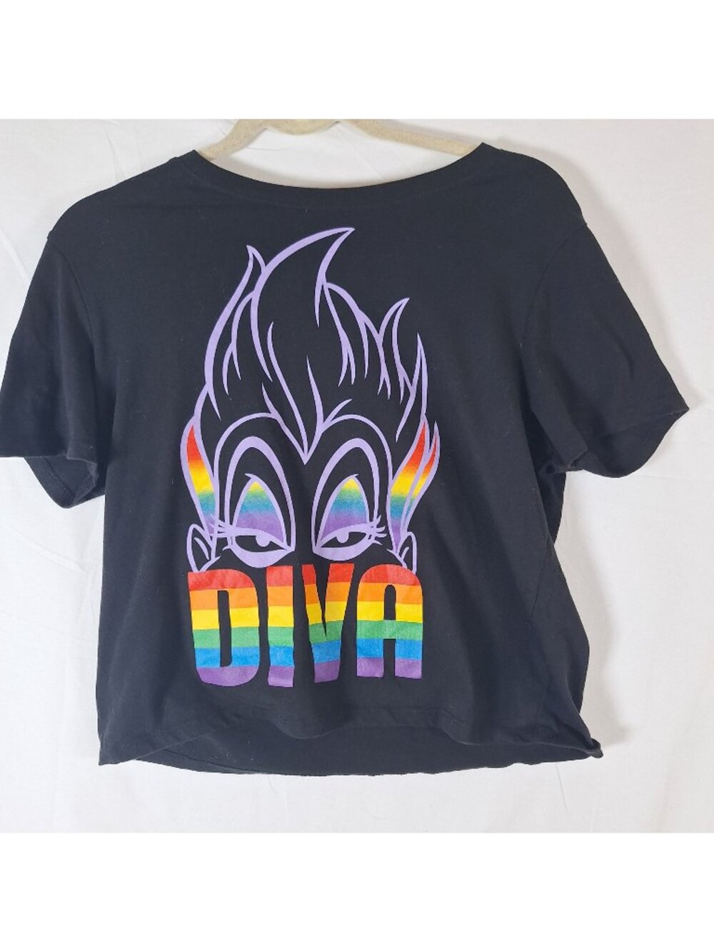 Disney Pride Diva Crop Top tshirt Youth size Large 11/13